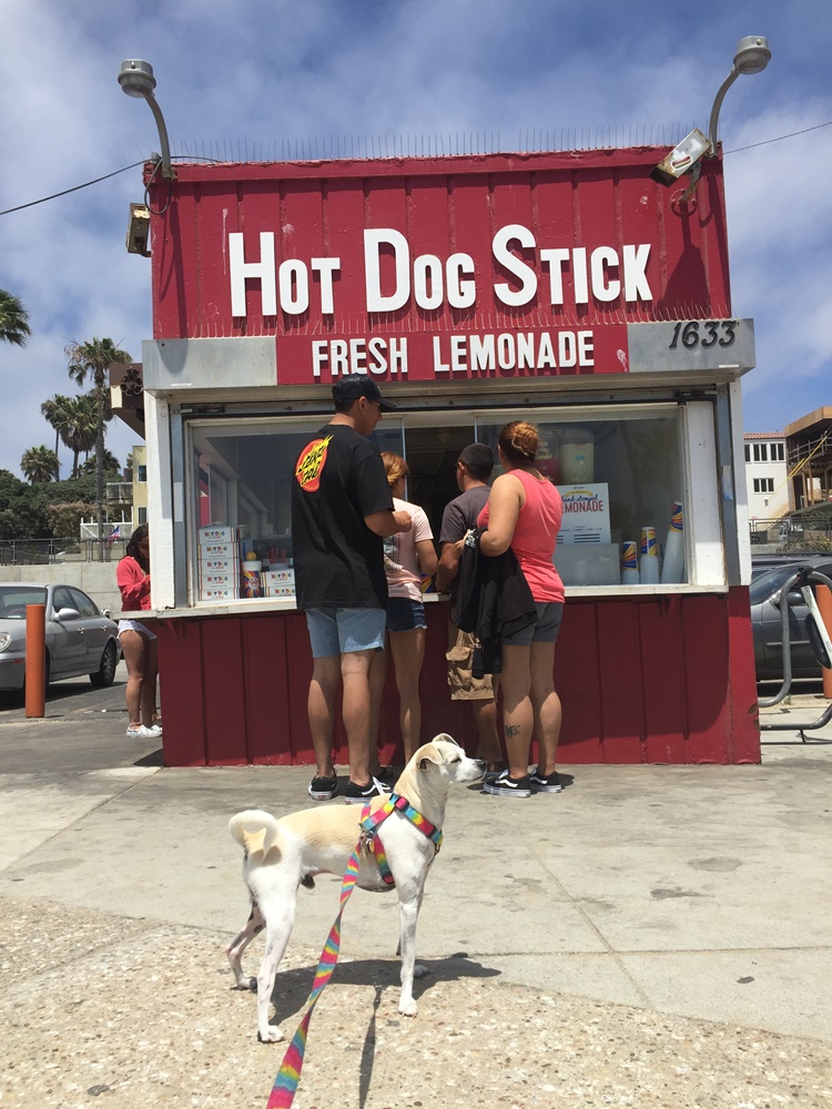 hot dog on a stick, santa monica, california