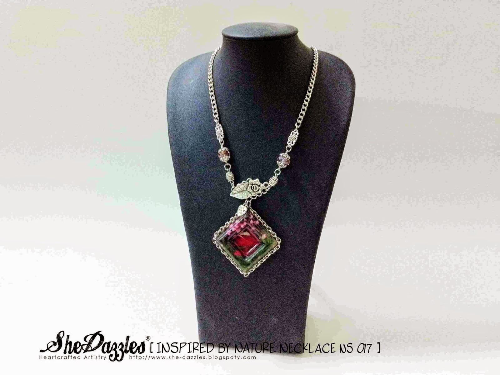 NS 017 Resin necklace with potpourri SheDazzles (Malaysia) Charm