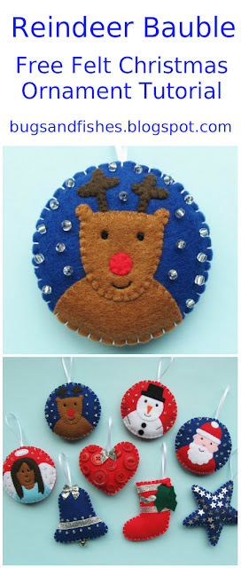 Get your Christmas craft on with this DIY ornament tutorial - sew a cute felt reindeer! felt reindeer ornament tutorial