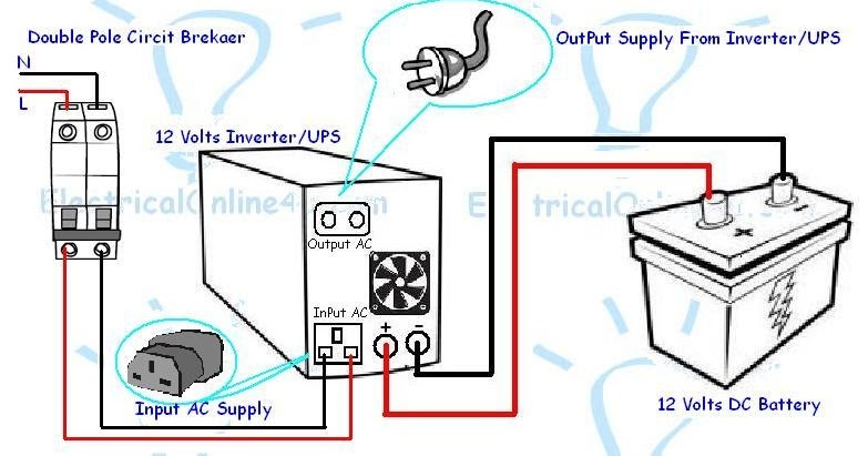 Inverter - UPS Battery Connection Diagram - Electrical ... ups battery wiring diagram 