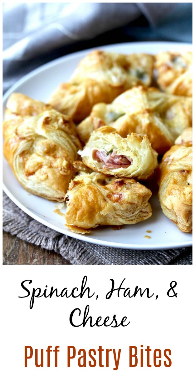 Spinach, Ham, and Cheese Puff Pastry Bites Karen's Kitchen Stories