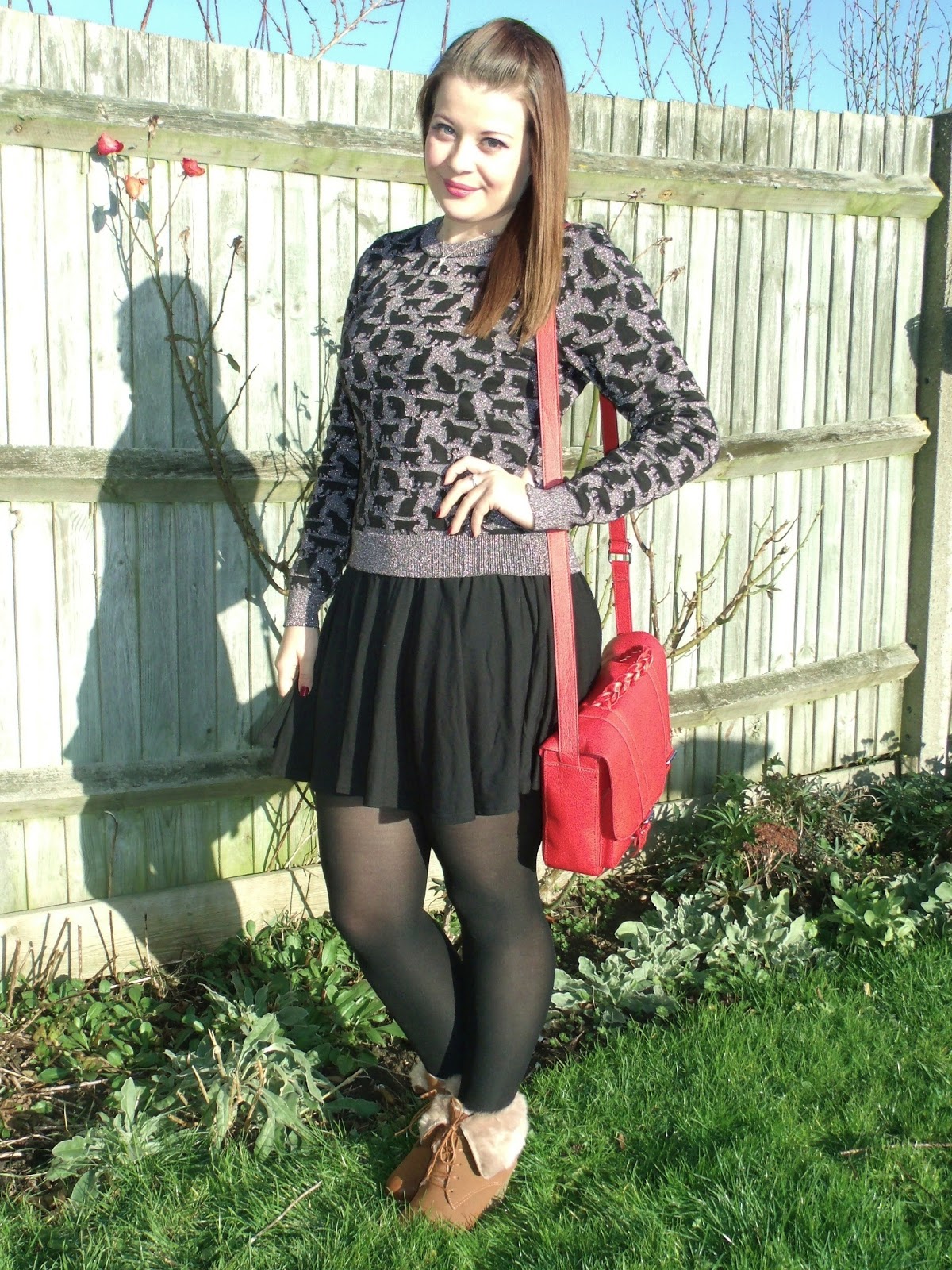 Sparkly Cat Jumper Outfit of the Day ♥ - Victoria's Vintage Blog