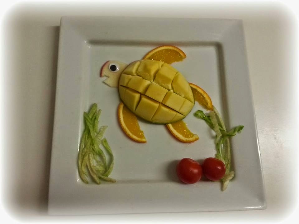 Wendy's Craft Space: Fruit Art: Sea turtle