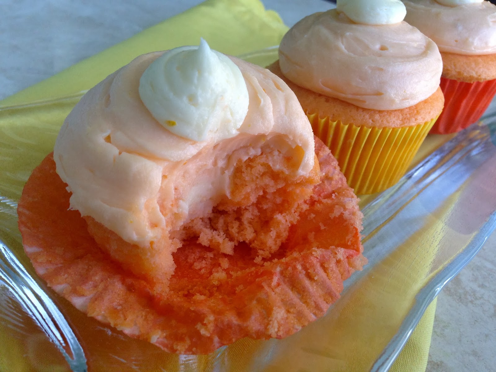 The Preppy Hostess Orange Creamsicle Cupcakes