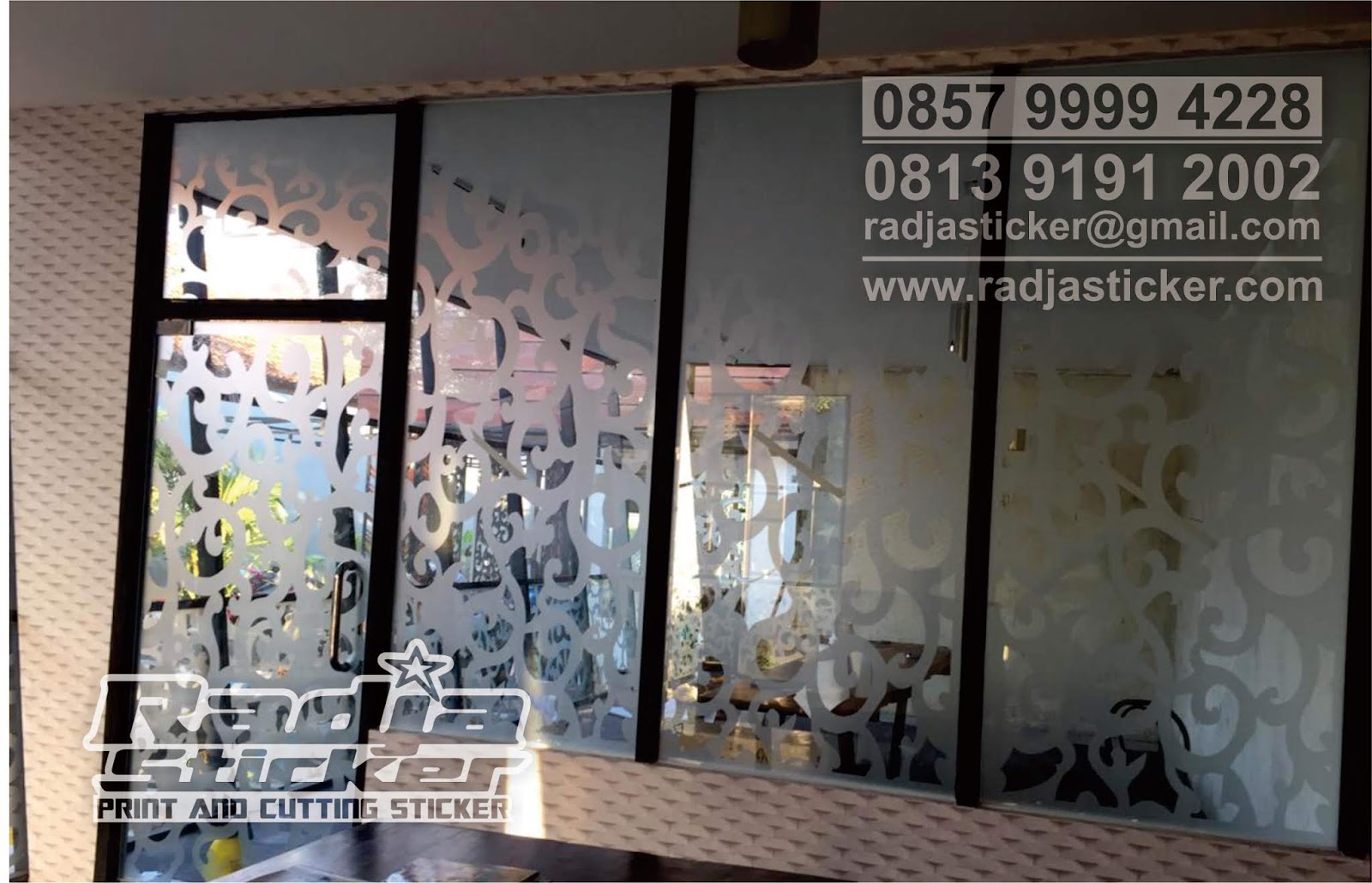 Stiker Kaca Sanblast Cutting Motif Ukir Stiker Kaca Stiker Sanblast Tempat Jual Pasang