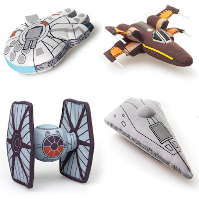 Star Wars: The Force Awakens Plush Vehicles by Comic Images - Millennium Falcon, Resistance X-Wing Fighter, First Order TIE Fighter & First Order Star Destroyer