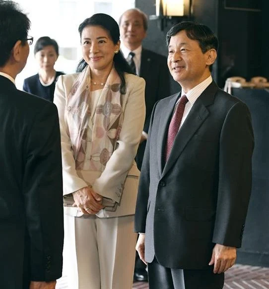 Crown Prince Naruhito and Crown Princess Masako observed the discussion summary presentation at the New Hotani Hotel in Tokyo