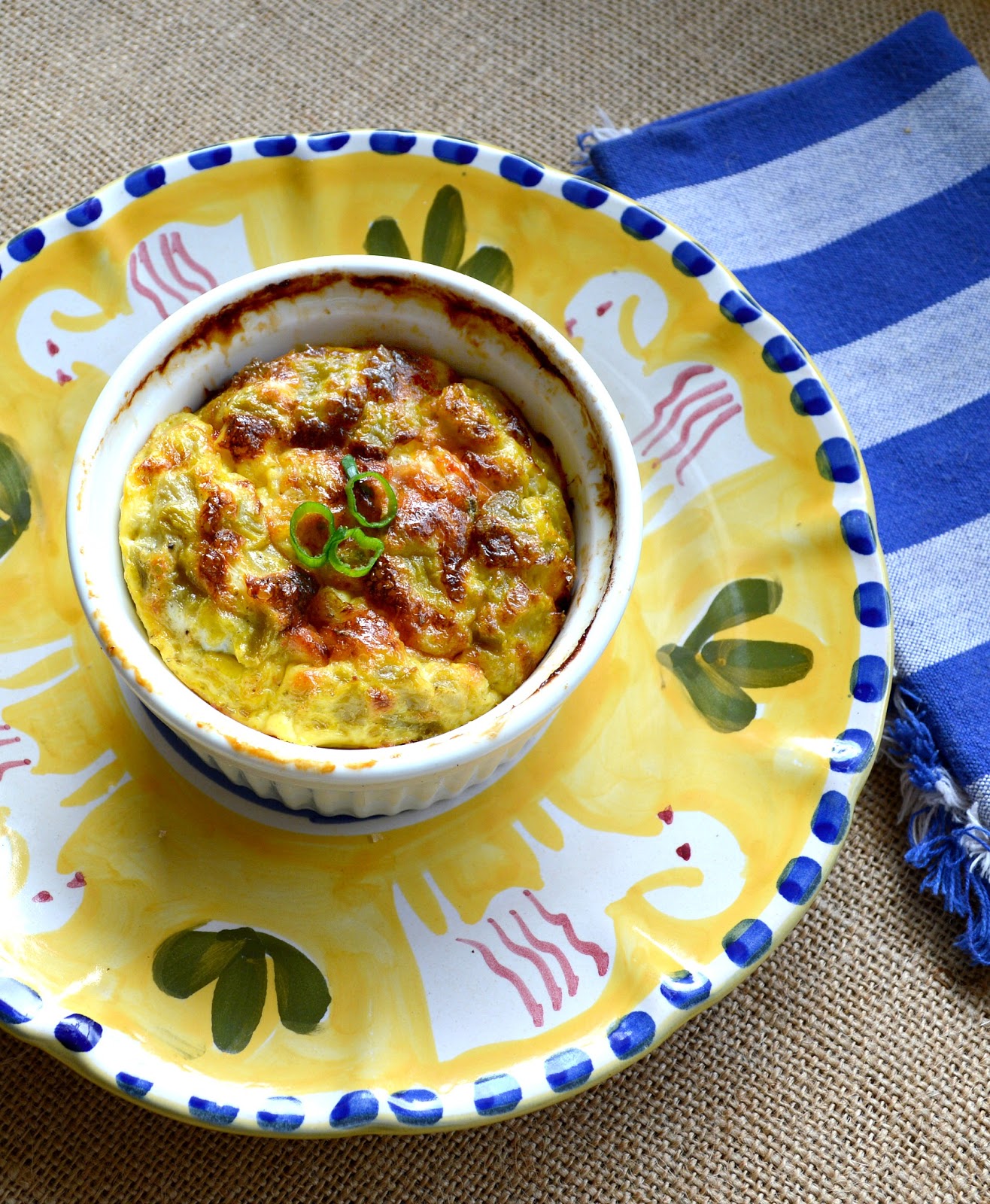 This is How I Cook Simply Baked Green Chili Scrambled Egg Souffle