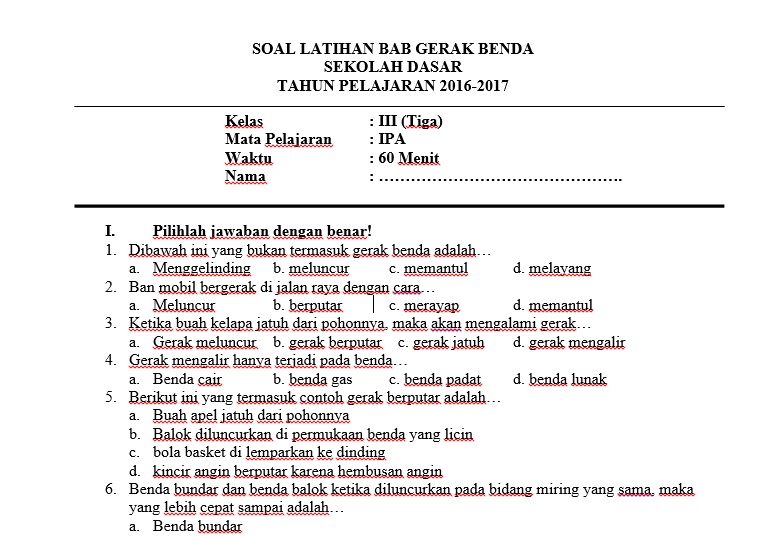 Jelajahi Dunia Gerak: Panduan Lengkap Soal IPA Kelas 3 Bab 7 Jelajahi Dunia Gerak: Panduan Lengkap Soal IPA Kelas 3 Bab 7