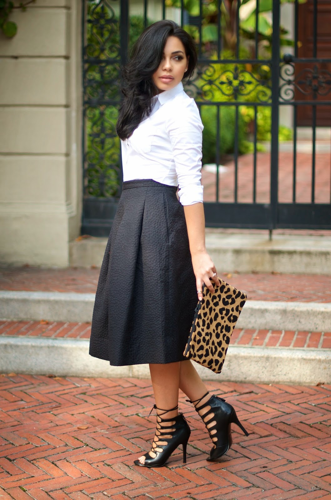 Classic Look featuring Midi Skirt | The Style Brunch