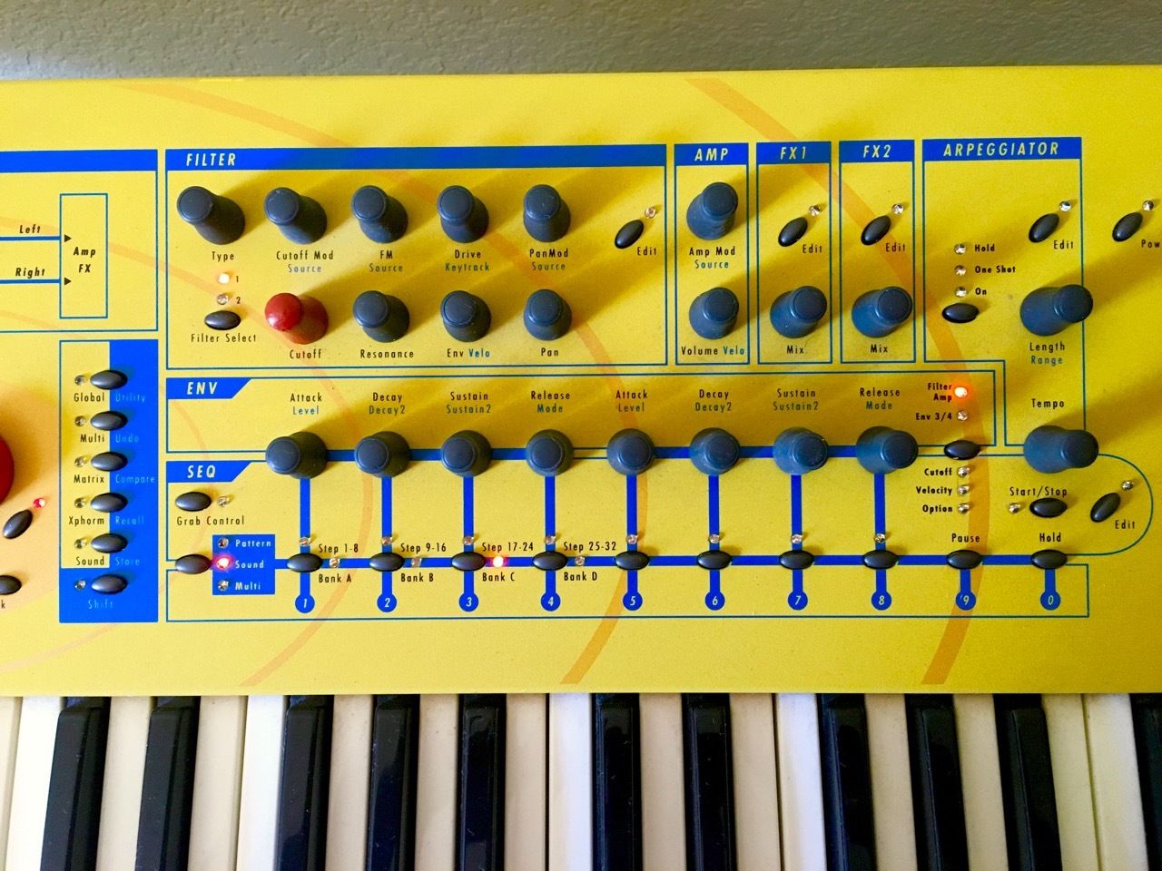 MATRIXSYNTH Yellow WALDORF Q Keyboard Synthesizer
