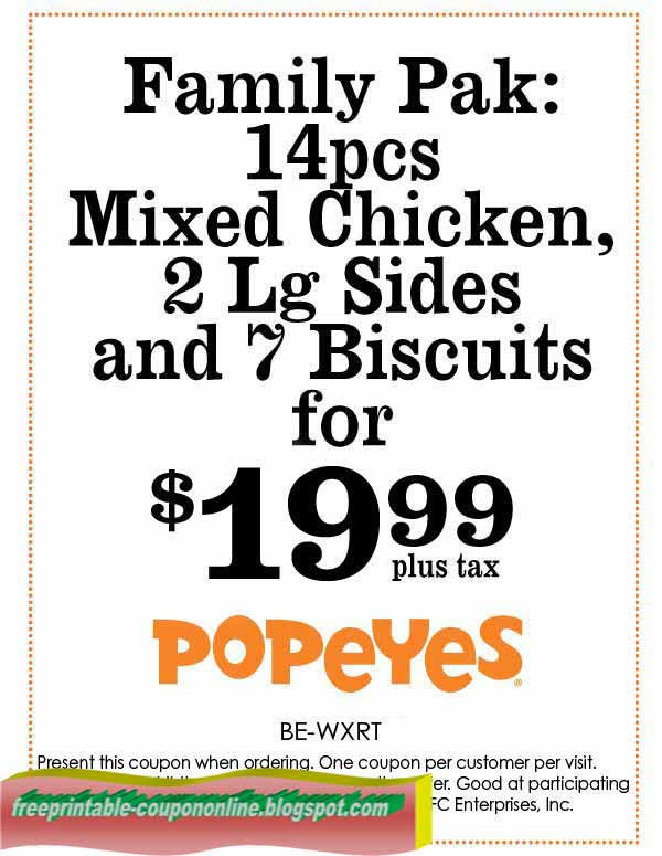 Printable Coupons 2019 Popeyes Chicken Coupons Printable Coupons 2019 Popeyes Chicken Coupons