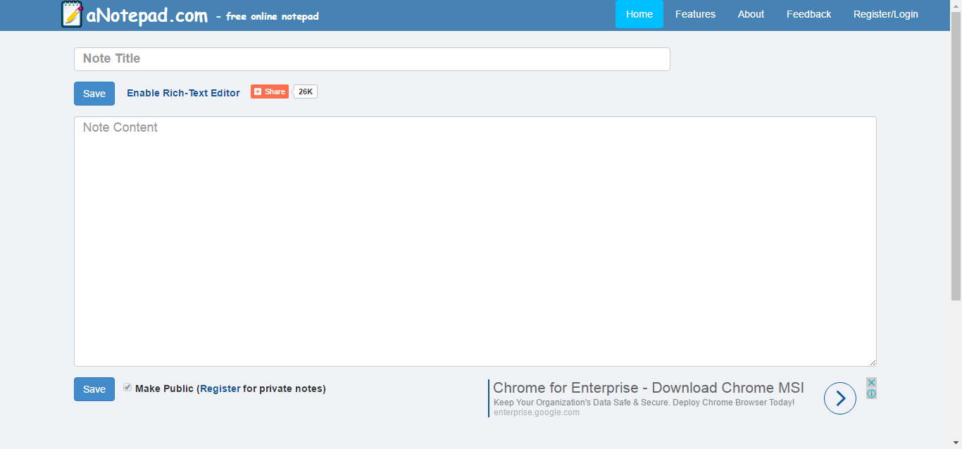 Top 5 websites for online Notepad NETWORM