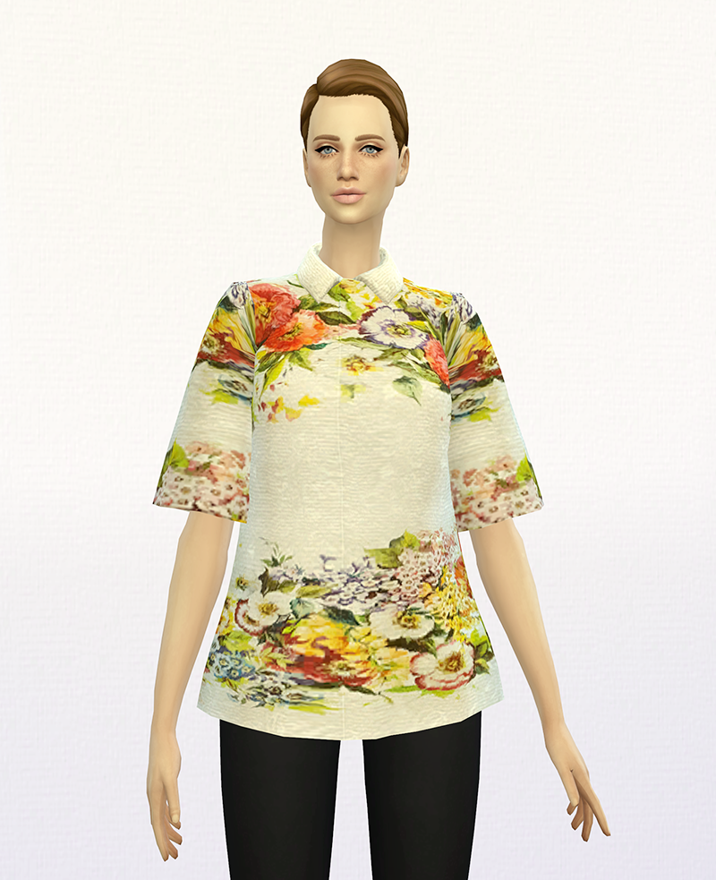 My Sims 4 Blog: Dolce & Gabbana Smock Blouse for Females by Rusty Nail