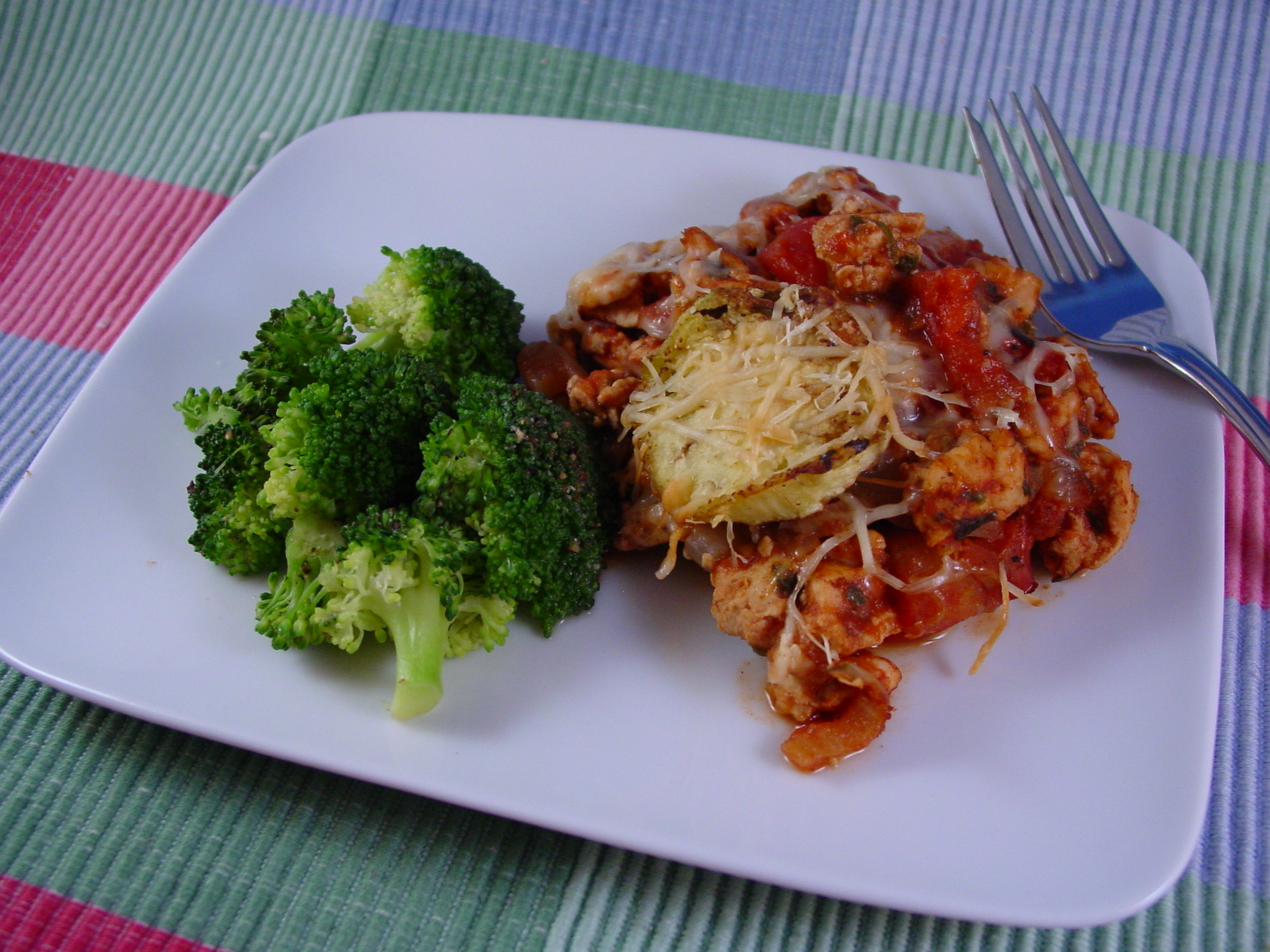 Judy and Barry, Cooking D'Lites Greek Eggplant and Chicken Casserole