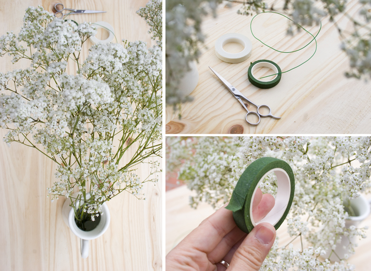 Diy diadema de paniculata niña