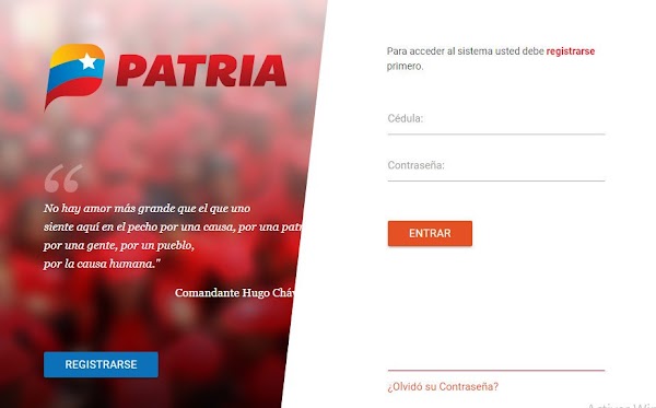 www.patria.org.ve acceder para Bonos de Protección Social www.patria.org.ve acceder para Bonos de Protección Social