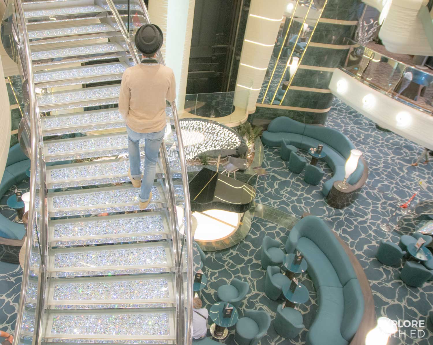 MSC Cruises Swarovski crystal staircases