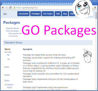 GO programming language Package list 