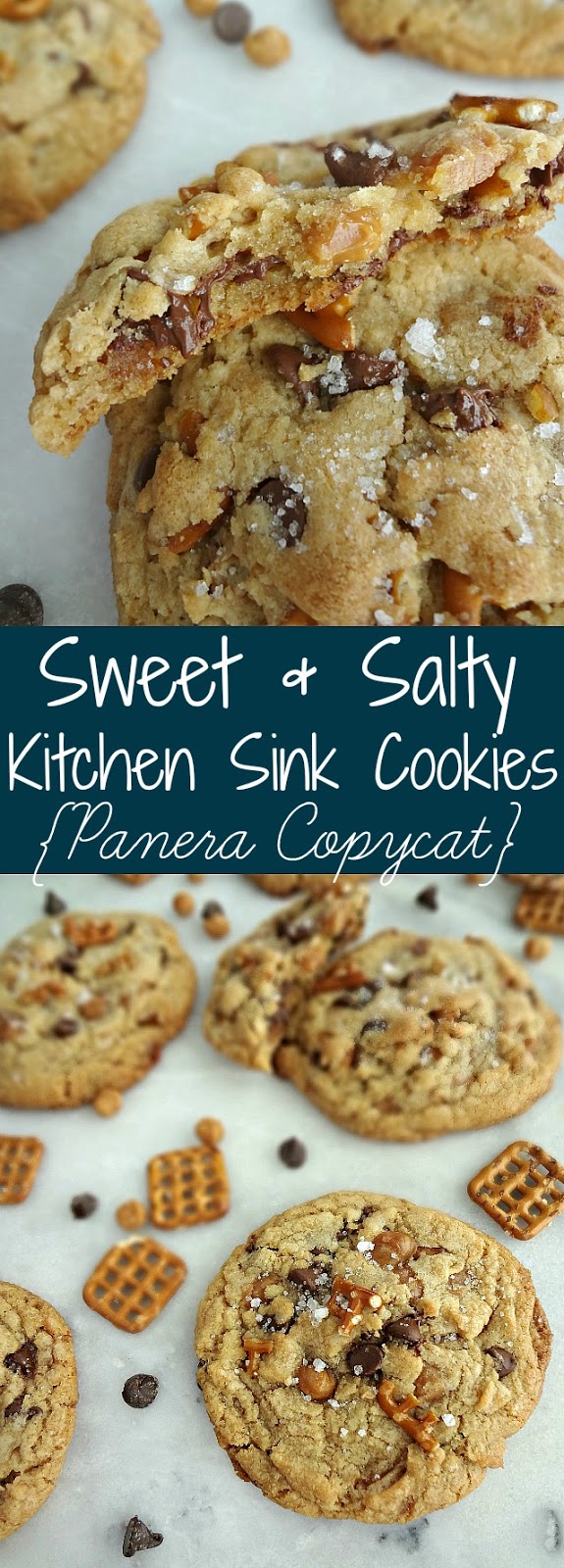 Sweet & Salty Kitchen Sink Cookies {Panera Copycat}