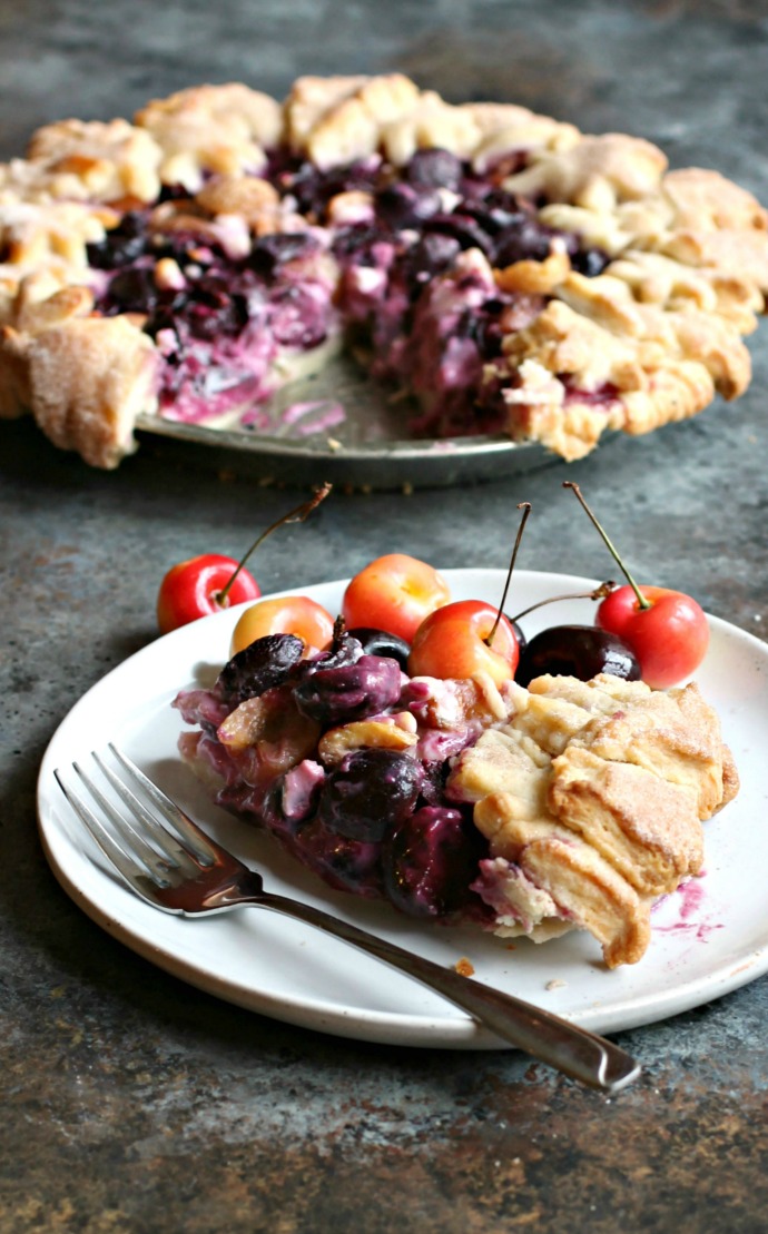 Hungry Couple Mixed Cherry and Goat Cheese Pie