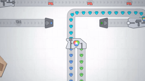 GIF of indie game shapez.io