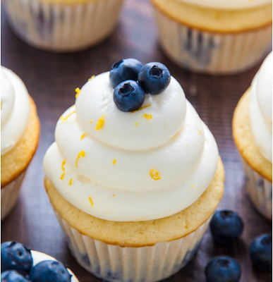 Lemon Blueberry Cupcakes #dessert