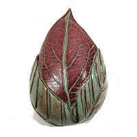 Earthenware Leaf Wall Pocket