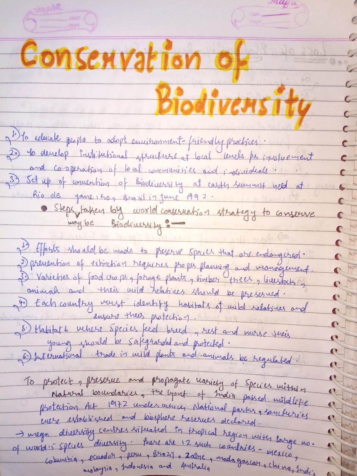 Biodiversity and Conservationclass11thGeography