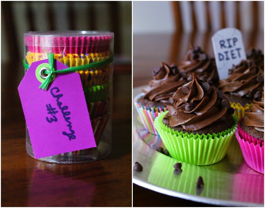 Pretty cupcake liners for rich Chocolate Cupcakes with Chocolate Cream Cheese Frosting
