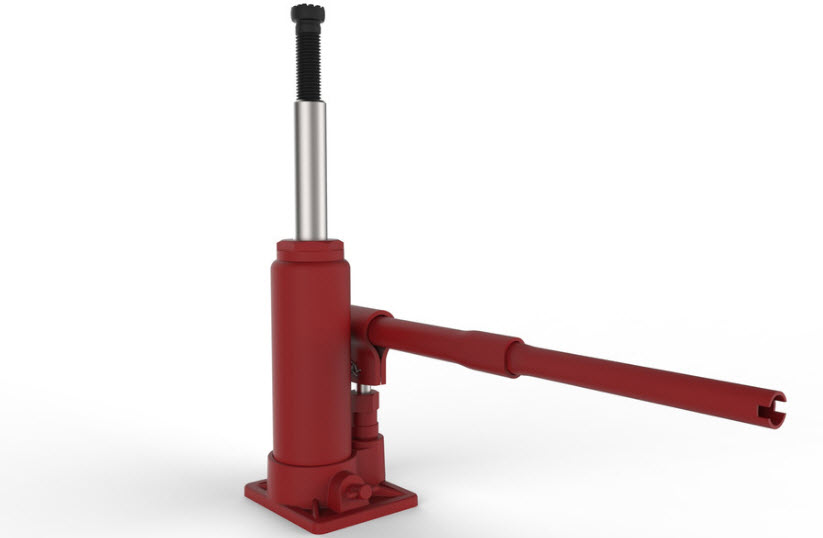 Hydraulic Bottle Jack JNS03 (3 Tons Capacity) 3D Model Render