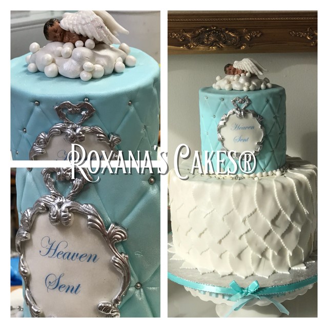 Baking with Roxana's Cakes Heaven Sent Baby Shower Cake
