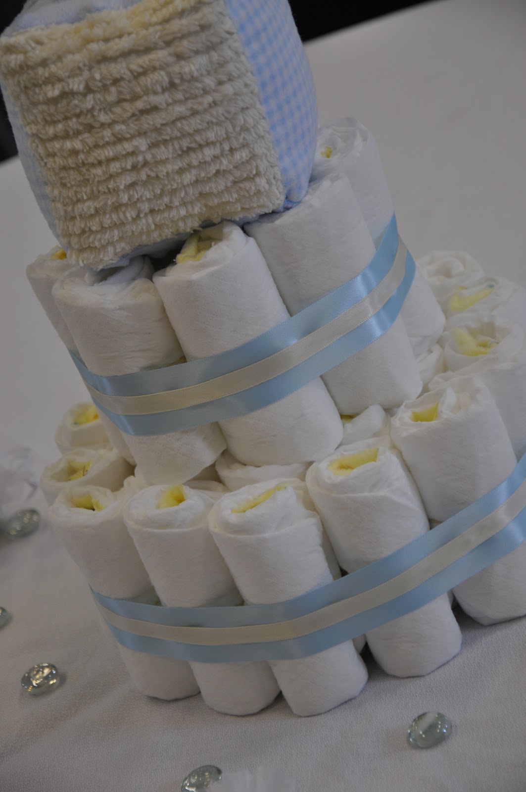 all white diapers for diaper cake