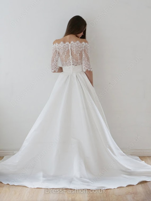 http://uk.millybridal.org/product/two-piece-a-line-off-the-shoulder-lace-taffeta-appliques-lace-court-train-1-2-sleeve-unique-wedding-dresses-ukm00022626-18914.html