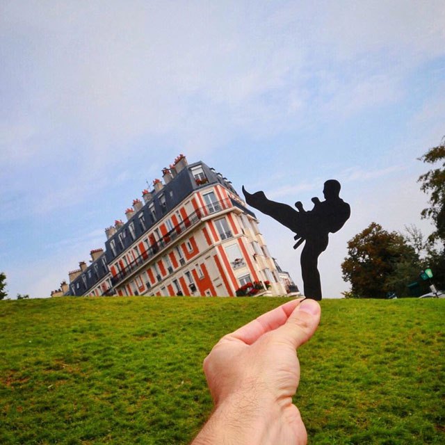 8. - Artist Adds Creative Twist To His Travel Photos with Paper Cut Outs
