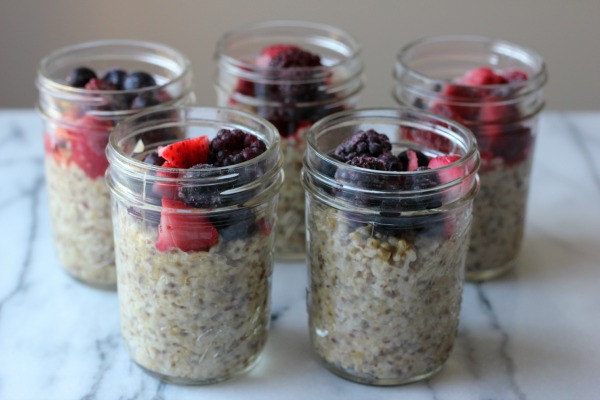 Steel Cut Oats and Berries in a Jar by Me and My Pink Mixer