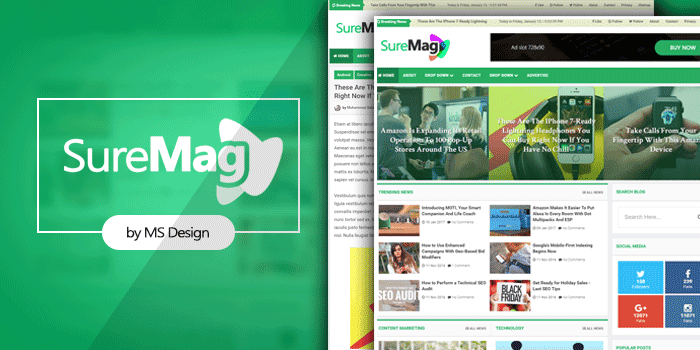 Sure-mag-magazine-blogger-template 2017