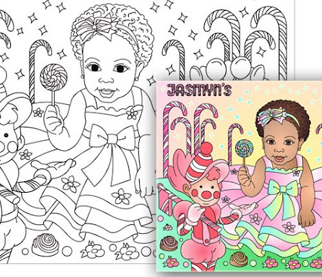 CANDY LAND * CUSTOM COLORING PAGE