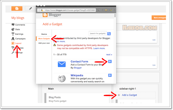 Cara Memasang Widget Contact Form di Blogger Cara Memasang Widget Contact Form di Blogger