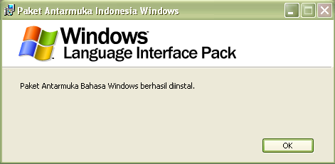CARA MENGUBAH BAHASA INDONESIA DI WINDOWS XP
