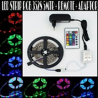 LED Strip RGB 3528 5MTR Waterproof + Remote + Adaptor