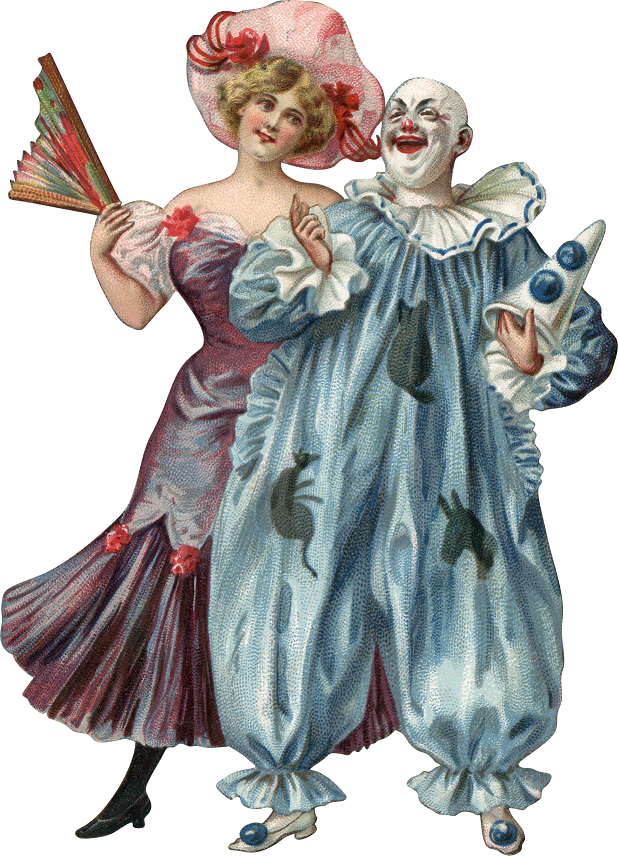 Woman and clown