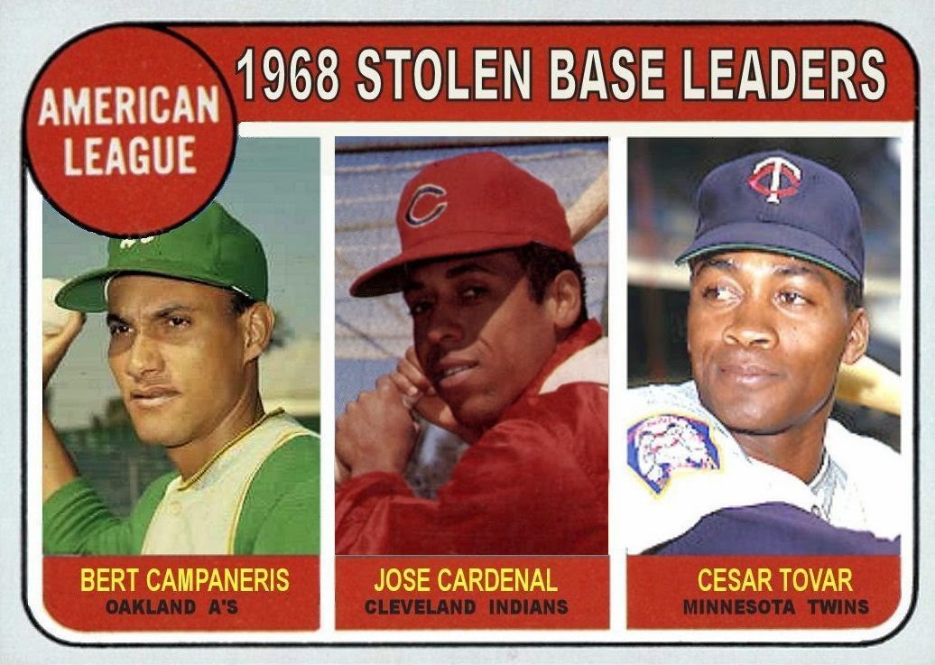 Cards That Never Were: 1969 Topps AL Stolen Base Leaders: Bert