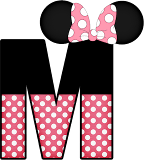 Abecedario a lo Minnie en Rosa con Lunares Blancos. Minnie Style in Pink Alphabet.