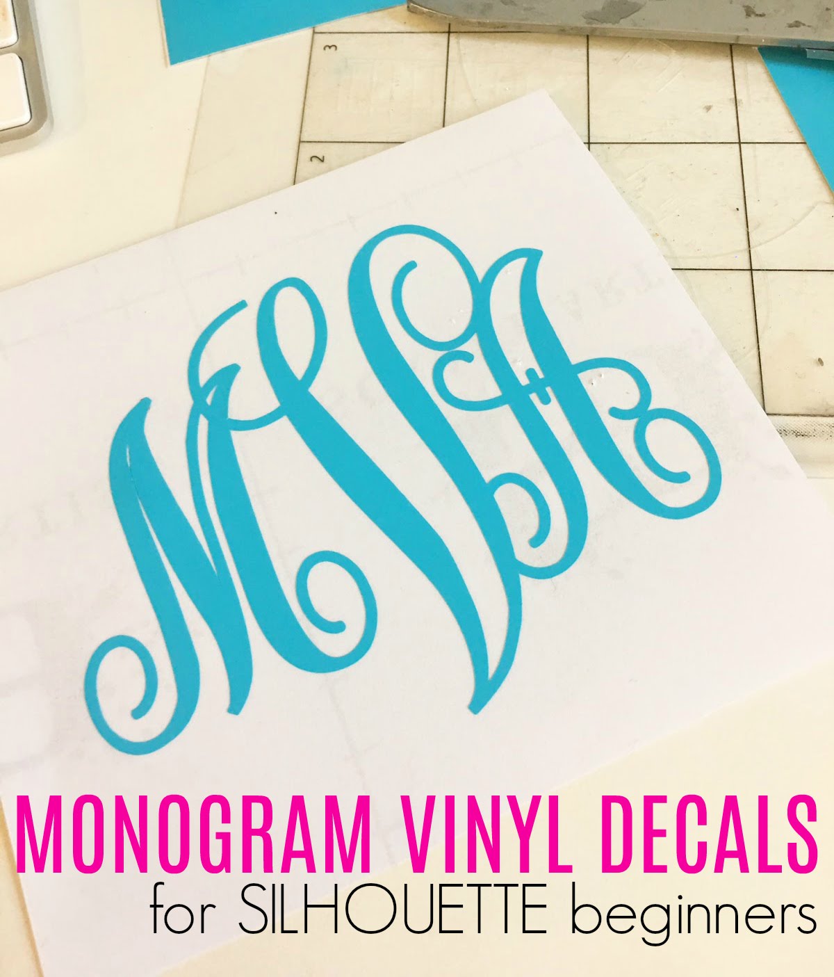 How to Cut a Vinyl Monogram with Silhouette CAMEO Silhouette School