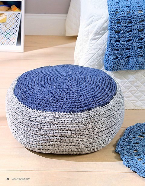 tshirt yarn Pouf crochet pattern