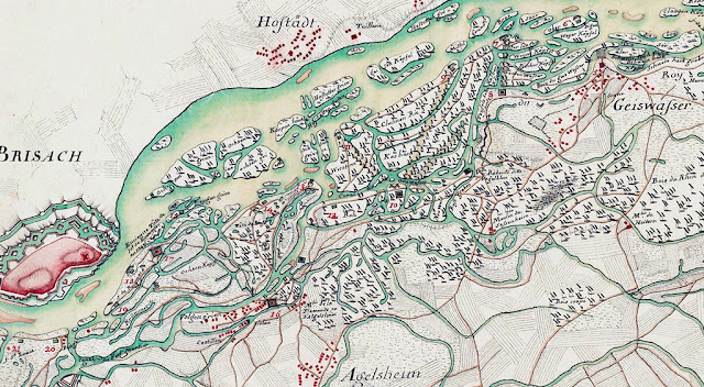 Redoutes du territoire de Brisach - plan ms. de 1755 [fonds BnF]
