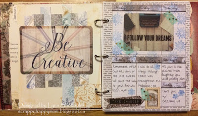 January Planner Pages by Lynn Shokoples for BoBunny featuring the Calendar Girl and Whiteout Collections.