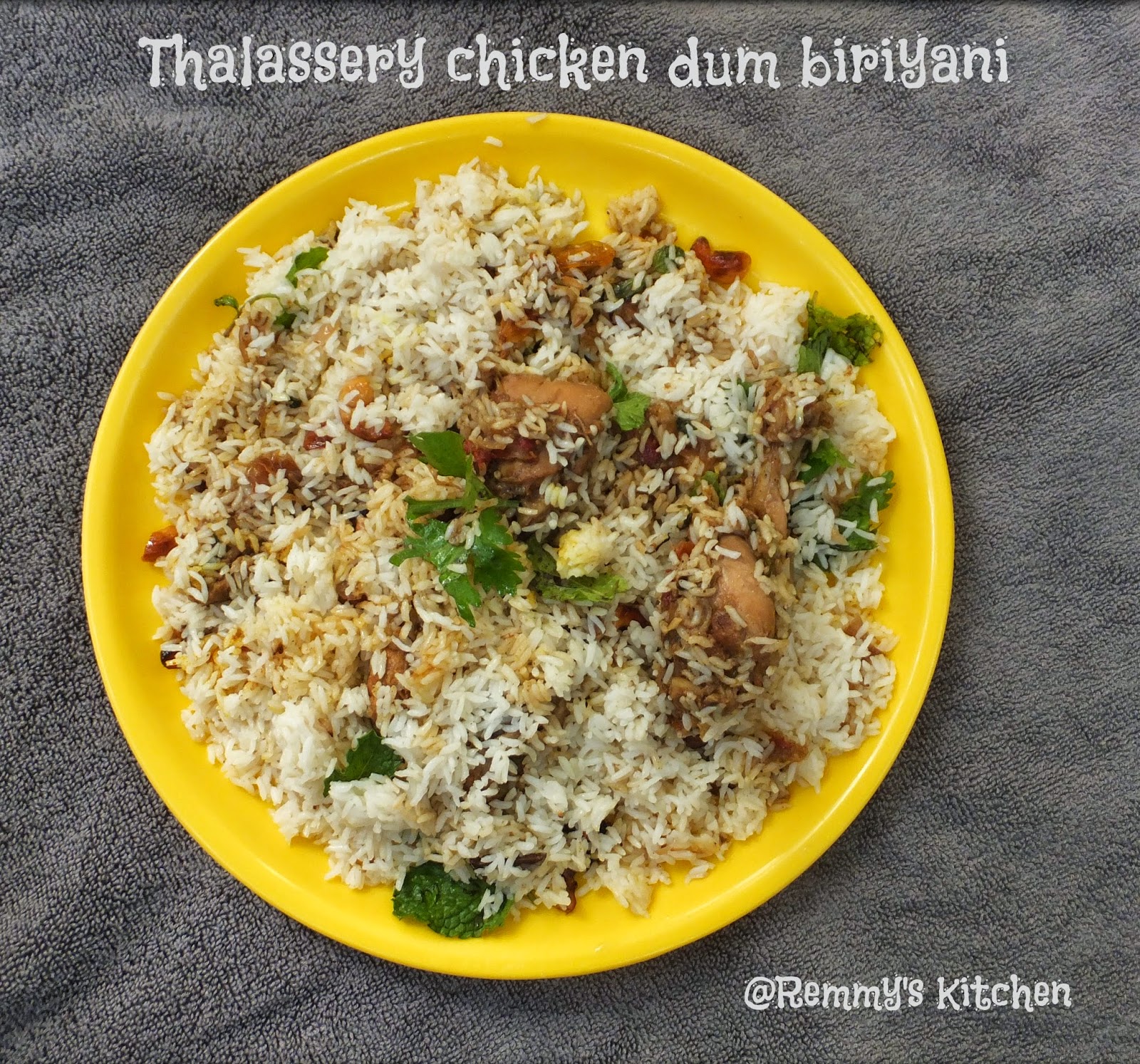 Remmy's Kitchen Thalassery chicken dum biriyani