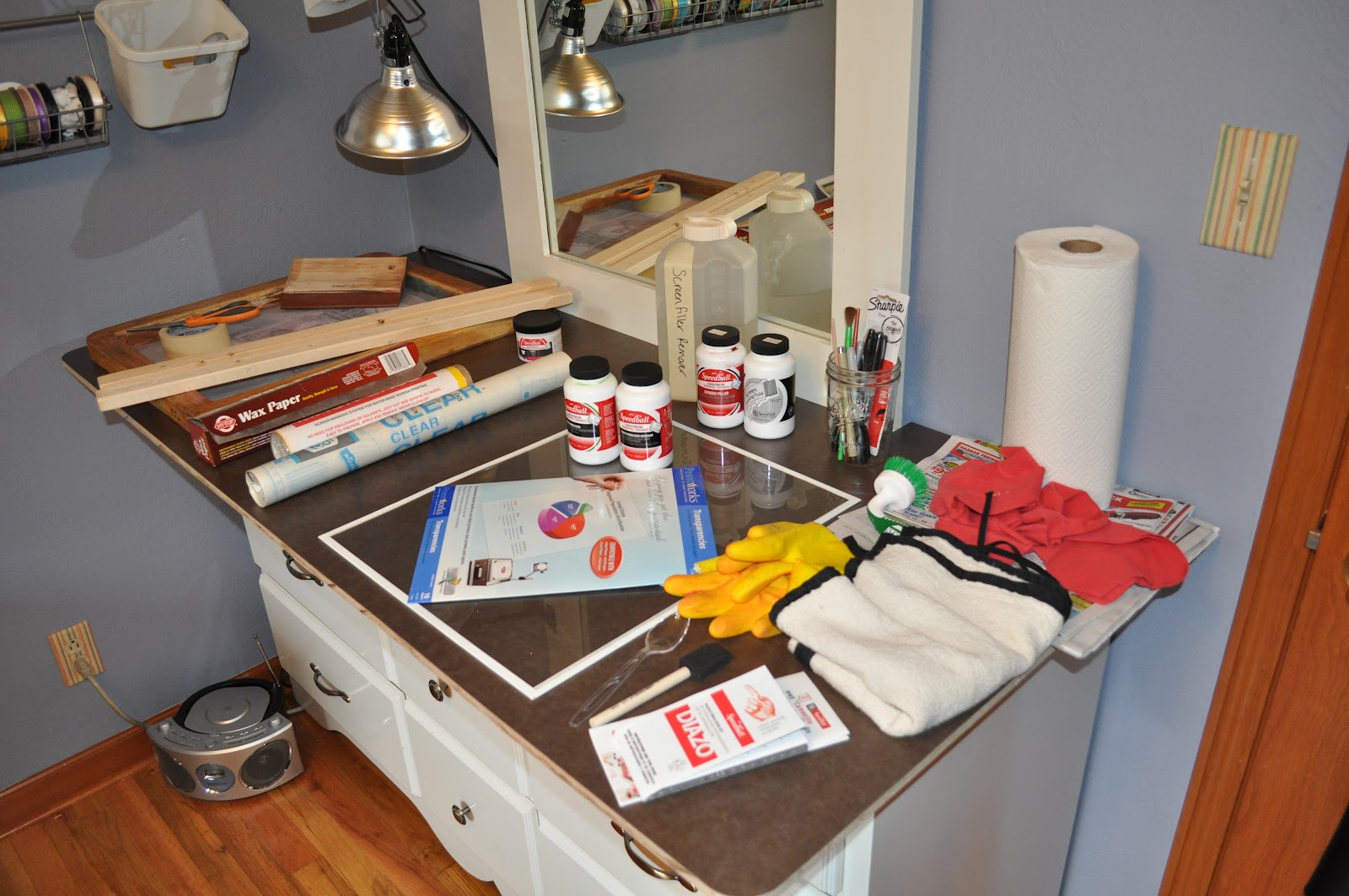 The Groovy Mess Supplies Needed For Screen Printing On Fabric